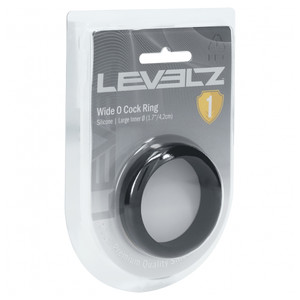 Levelz Wide O Silicone Cock Ring L 42mm Black
