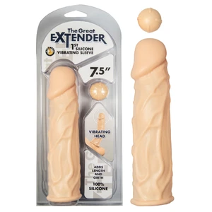 The Great Extender 1st Silicone Vibrating Sleeve 7.5 Flesh