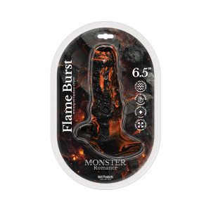 Monster Romance Flame Burst Textured Penis Sleeve with Scrotum Strap