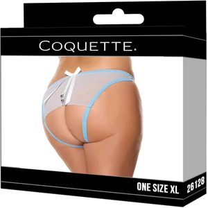 Coquette Crotchless Panty Blue Belle XL