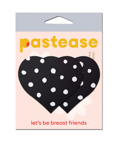 Pastease Heart w/Polka Dot - White/Black O/S