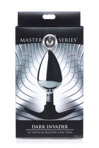 Dark Invader Metal and Silicone Anal Plug - Large