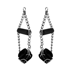 Strict Leather Fur Lined Nubuck Suspension Cuffs with Grip