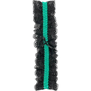 Lace Garter Black/Green O/S