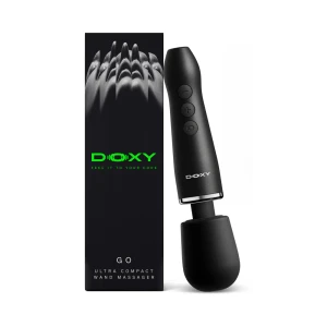 Doxy Go Travel-Sized Wand Massager Black