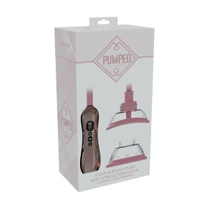 PUMPED Automatic Rechargeable Vulva & Breast Pump with Tongue Stimulator Rose Gold