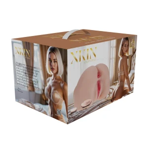 Xkin Bodyforms Mia Hart Dual Entry Vibrating Masturbator Beige