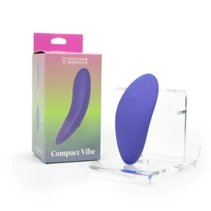 Spectrum Essentials Rechargeable Silicone Compact External Vibrator Purple