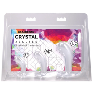 Crystal Jellies - Curved Anal Trainer Set Clear