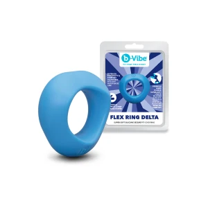 b-Vibe Flex Ring Delta Silicone C-Ring Blue