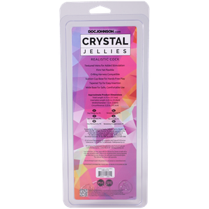 Crystal Jellies - Realistic Cock - 7 Inch Purple
