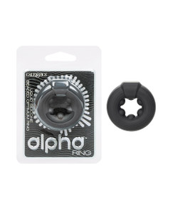 Alpha Liquid Silicone Beaded Optimum Ring - Black