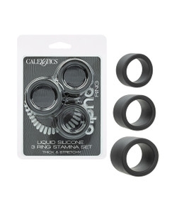 Alpha Liquid Silicone 3 Ring Stamina Set