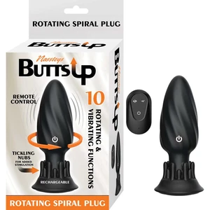 Butts Up Rotating Spiral Plug Black