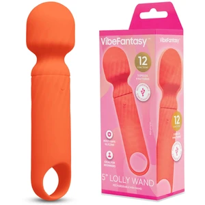 VibeFantasy 5" Lolly Wand Rechargeable Mini Wand Orange