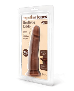 Together 7.75" Realistic Dildo - Dark