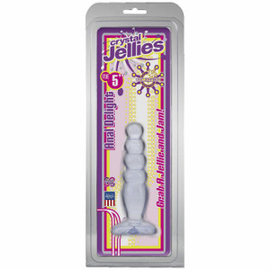 Doc Johnson Crystal Jellies 5" Anal Beads Delight - Clear