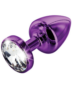 Diogol Anni Round Funky Crystal Aluminum Butt Plug - 35Mm Purple Diogol Anni Round Funky Crystal Aluminum Butt Plug - 35Mm Purple