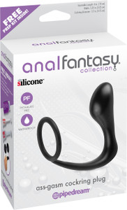 Pipedream Anal Fantasy Collection Ass Gasm Cock Ring Butt Plug - Black