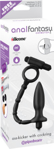 Pipedream Anal Fantasy Collection Ass Kicker Includes Cock Ring - Black