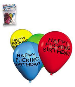 11" Happy F*Cking Birthday Balloons - Bag Of 8