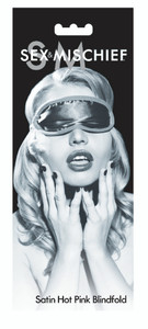Sportsheets Sex & Mischief Fetish Satin Blindfold - Hot Pink