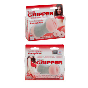 CalExotics Travel Gripper Pussy & Ass Male Masturbator Stroker