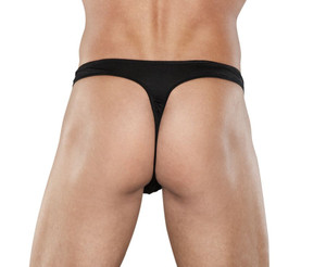 Male Power Men's Zipper Thong Black S/M