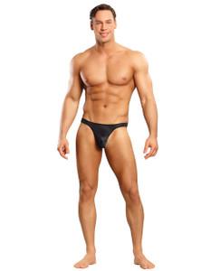Male Power Men's Satin Bong Thong Black L/Xl