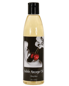 Earthly Body Hemp Edible Massage Oil - 8 Oz Cherry Earthly Body Hemp Edible Massage Oil - 8 Oz Cherry