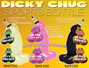 Hott Products Big Dicky Chug Sports Bottle - 20 Oz Glow In The Dark
