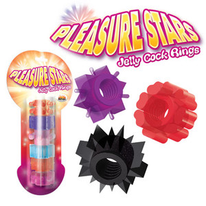 Hott Products Pleasure Stars Jelly Cock Rings (6 Pack) Hott Products Pleasure Stars Jelly Cock Rings (6 Pack)