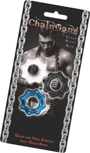 Hott Products Chain Gang Cock Rings - Asst. Pack Of 3