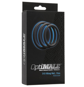 Doc Johnson Optimale Cock Ring Kit Thin - Slate Doc Johnson Optimale Cock Ring Kit Thin - Slate