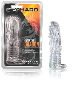 Blush Stay Hard Enter The Dragon Penis Sleeve - Clear