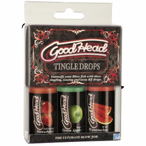Doc Johnson GoodHead Oral Sex Tingle Drops 1Oz Bottle Asst. Flavors Pack Of 3