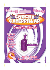 Hott Products Horny Honey Coochy Caterpillar Cock Ring - Purple
