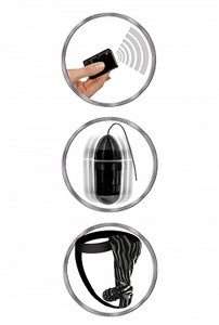 Pipedream Remote Control Fantasy Vibrating Panty Black - One Size Fits All