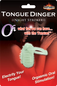 Hott Products Tongue Dinger Tongue Vibrator - Glow In The Dark Night Stroker