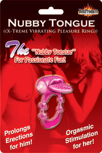 Hott Products X - Treme Vibenubbie Tongue Pleasure Ring Tongue Vibrator - Magenta