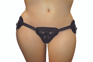 Sportsheets Plus Size Beginners Strap On Dildo Harness - Black