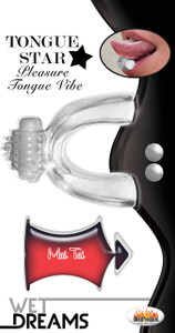 Hott Products Tongue Star Tongue Vibrator With 10 Ml Liquor Lube Pillow - Clear