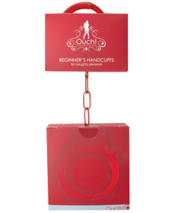 Shots Ouch Fetish Beginner Handcuffs - Red Shots Ouch Fetish Beginner Handcuffs - Red