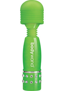 Xgen BodyWand Mini Green Vibrator - Glow In The Dark