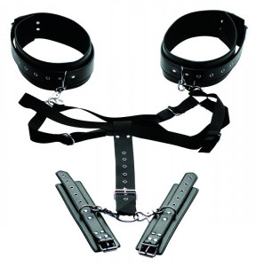 XR Acquire Easy Access Thigh Harness, Wrist Cuffs Black