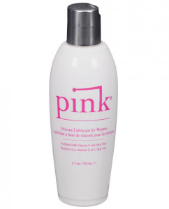 Pink Flip Top Bottle Silicone Personal Lubricant 4.7 Fluid Ounces
