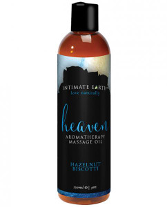 Intimate Earth Heaven Aromatherapy Massage Oil - 120 Ml Hazelnut Biscotti