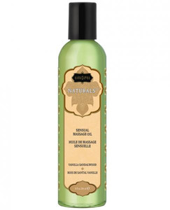 Kama Sutra Naturals Fragranced Massage Oil Vanilla Sandalwood 8 Oz