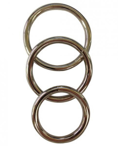 Sportsheets Metal O - Ring 3 Pack Nickel - Free Rings
