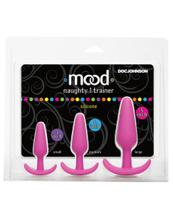 Doc Johnson Mood Naughty 1 Anal Trainer Butt Plug Kit - Pink Set Of 3